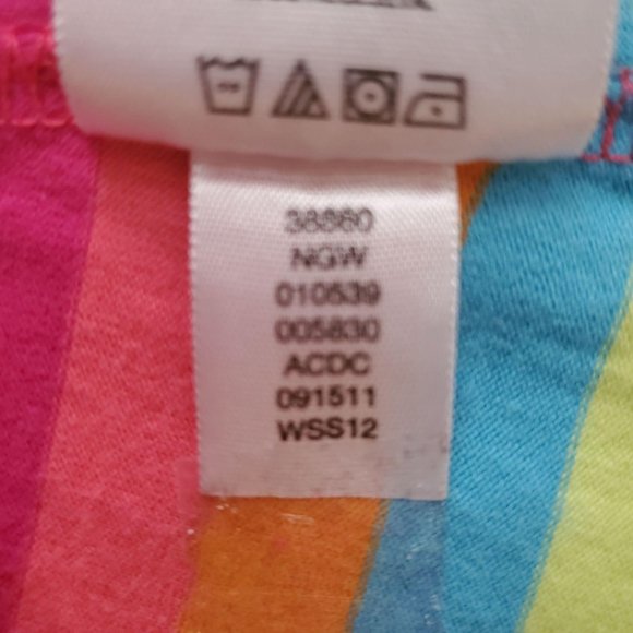 Hanna Anderson Kids Girl's Rainbow Stripe Ruffled Play Dress Size US 6X-7 - Picture 7 of 9